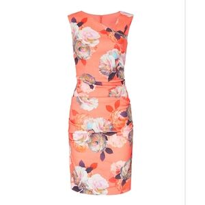 Confetti Flowers Sleeveless Tuck Dress